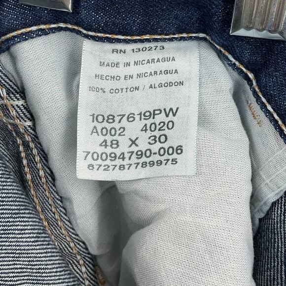 Rustler Men’s Straight Leg Dark Wash Blue Jeans Size 48x30 - Picture 3 of 9